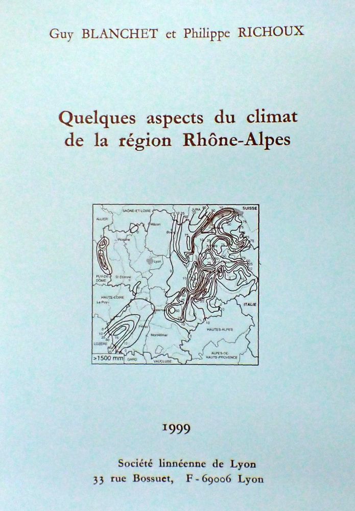 Couverture — Quelques aspects du climat de la région Rhône-Alpes