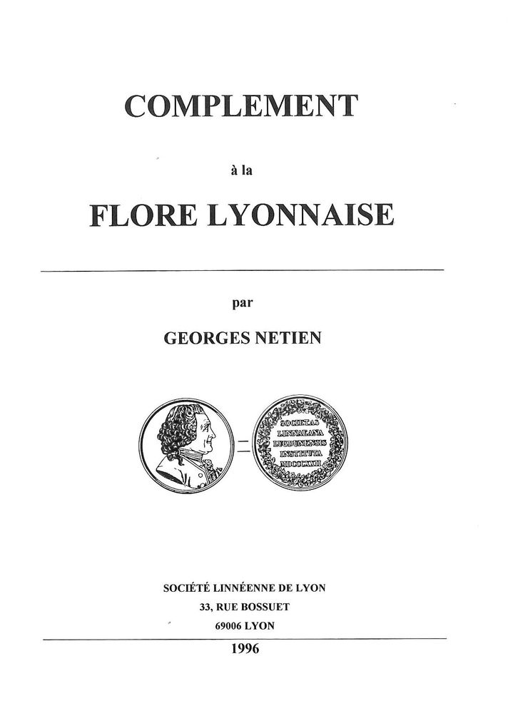 Couverture — Complément à la Flore lyonnaise