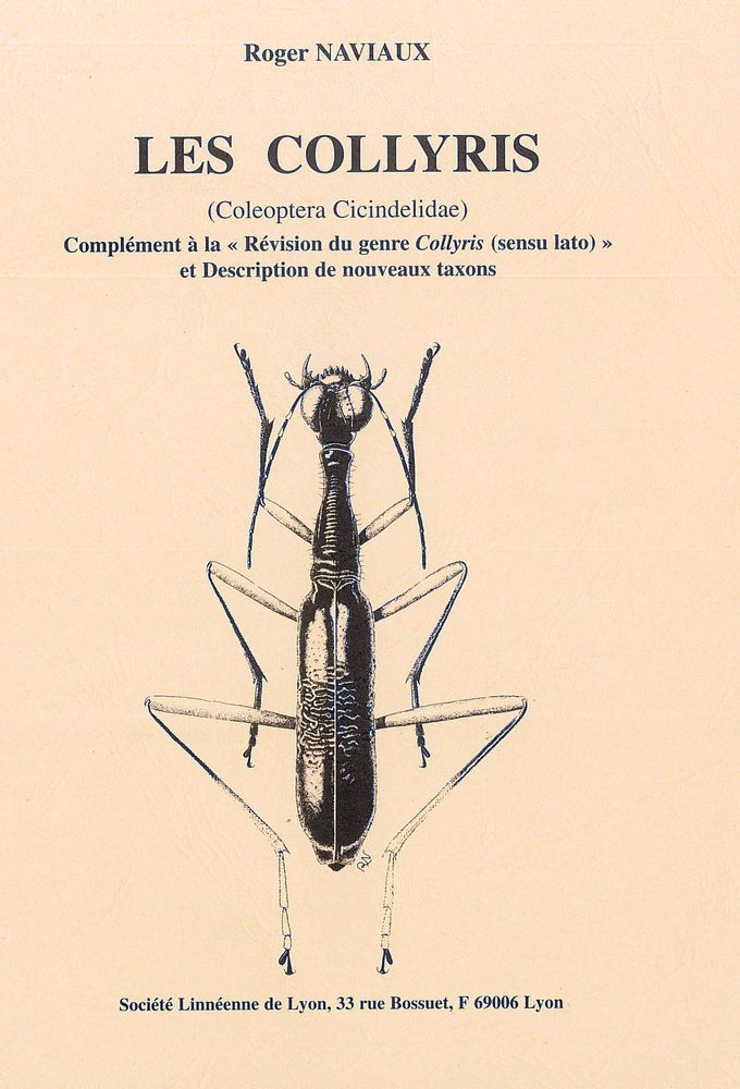 Couverture — Les Collyris — Complément et description de nouveaux taxons