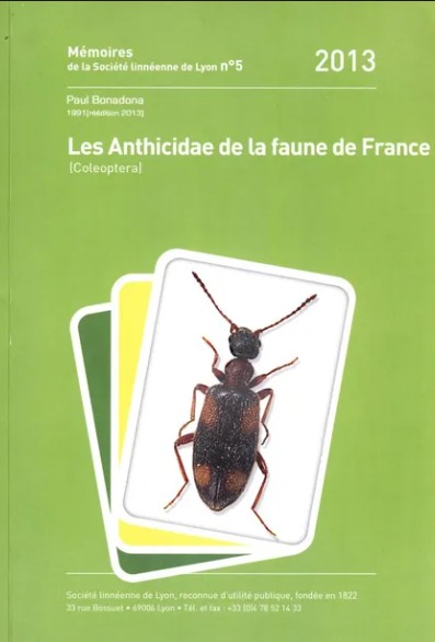 Couverture — Les Anthicidae de la faune de France (Coleoptera) — Réédition revue et corrigée 2013
