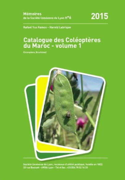 Couverture — Catalogue des Coléoptères du Maroc. Volume 1. Coleoptera, Bruchidae